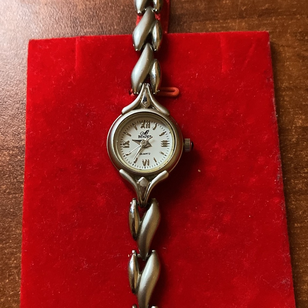 Sleek Silver Tone Watch by Benzer